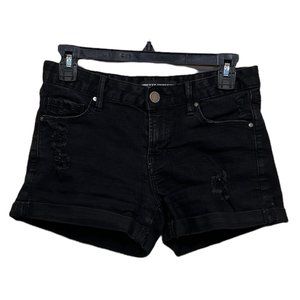 Pretty Perfect Ladies Womens Juniors Black Denim Cut Off Jean Shorts Size 3/26